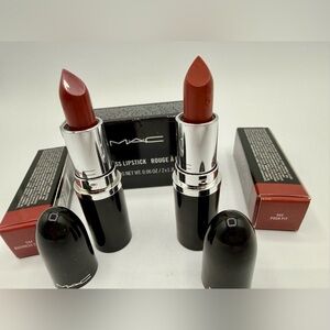 NEW SET of 2: MAC Lustreglass Lipsticks in: 544 BUSINESS CASUAL + 543 POSH PIT